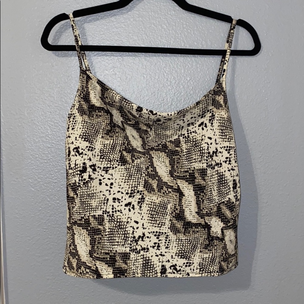 snake skin cami top
